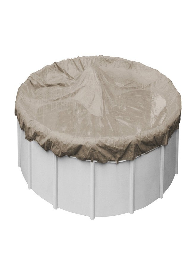 Robelle 15 ft Professional Tan Winter Pool Cover for Above Ground Pools, 4 ft Overlap (19 ft Cover Size), Solid 12 x 12 Scrim, 3.7 oz/yd2, 15-Year Warranty, Style: 5715-4ROBA - Image 1
