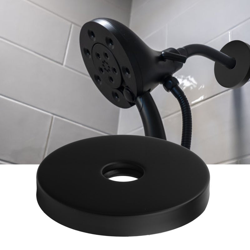 Shower Arm Flange 4 Inch: Stainless Steel Escutcheon Plate Cover Wall Damage - Extra Large Diameter Pipe Replacement for Standard 1/2in Pipe, No Tools Required Installation, Durable with Rubber Gasket - Image 2