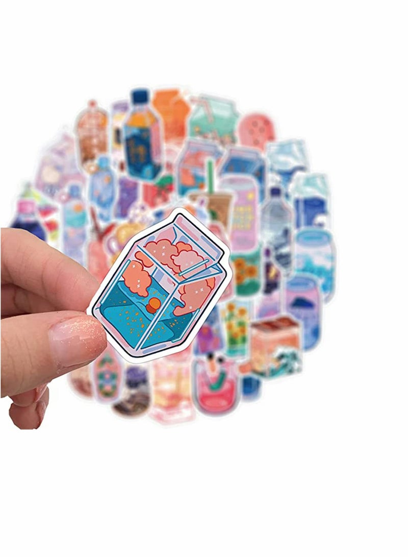 KASTWAVE Cartoon Stickers, Cute Food Stickers for Water Bottles, 50 Pcs Waterproof Vinyl Sticker  - Image 4