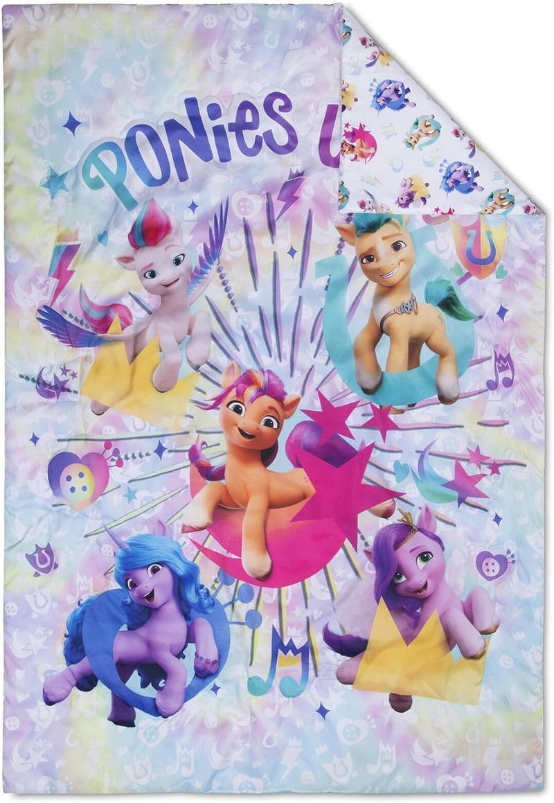 My Little Pony Sheet Set - My Little Pony Bedding Bundle for Toddler Beds Includes 1 Flat Sheet, 1 Fitted Sheet, 1 Pillow Cases, 1 Quilted Bedspread, More | MLP Bedding - Image 5