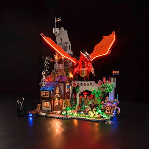 BrickBling LED Light Compatible with Lego Dungeons and Dragons: Red Dragon's Tale, Compatible with Lego 21348 (Bricks Not Included) - Image 1