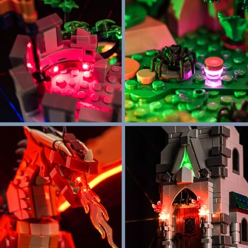 BrickBling LED Light Compatible with Lego Dungeons and Dragons: Red Dragon's Tale, Compatible with Lego 21348 (Bricks Not Included) - Image 5