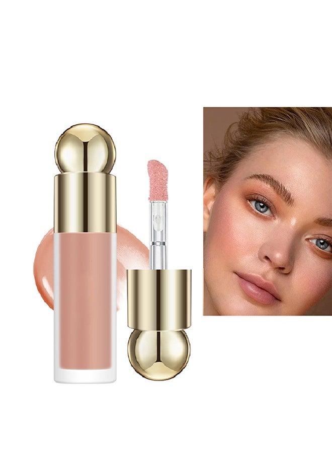 Julystar Velvet liquid blush,3 in 1 Cream Liquid, Blush&Lipstick&Eyeshadow, Moisturizing and Delicate Long Lasting Makeup Retention(02#Bliss)  - Image 1