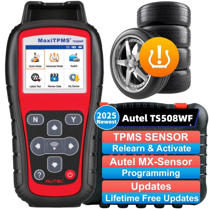 Autel MaxiTPMS TS508WF TPMS Programming Tool 2025 WiFi Ver of TS601 TS508 TS501 TS408 ActivateRelearn TPMS Sensors Program MX Sensor TPMS Diagnosis ReadClear TPMS Code Free Lifetime Update