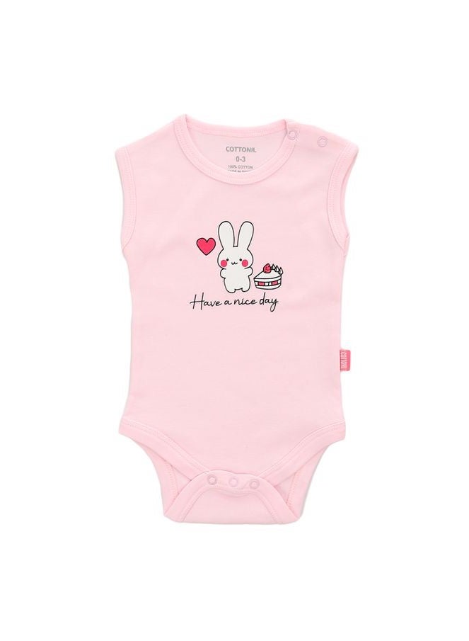 COTTONIL Baby Girls Cut Printed Onesies "With Snap Closure"  - Image 1