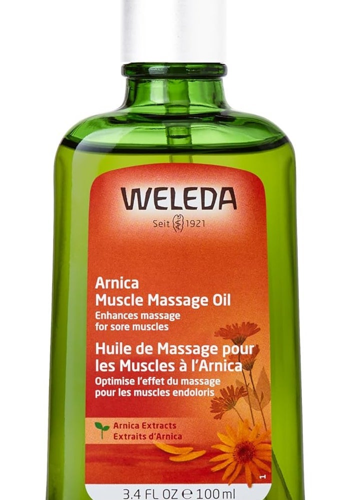 Weleda Arnica Muscle Massage Oil - 3.4 Fl Oz - Plant Rich Oil with Birch, Sunflower, and Olive Oils for Sore Muscles - Image 1