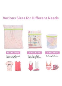 PRO ROOP PRO ROOP Mesh Cloth Washing Machine Bag Net Laundry Wash Laundry Bag Bra for Underwear Lingerie Fragile Clothing Set of 1Mesh Cloth Washing Machine Bag  - Image 4