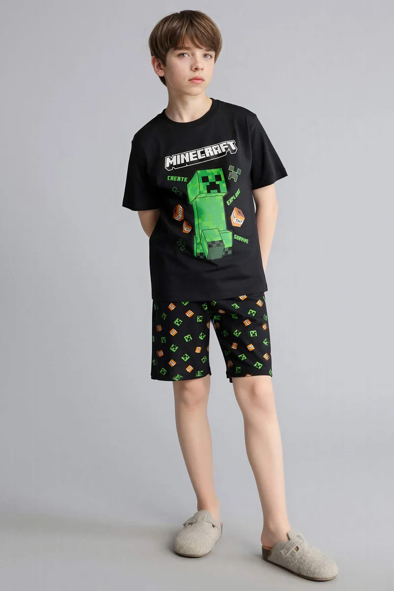 ديفاكتو 2 piece Regular Fit Minecraft Licensed Knitted Pyjamas