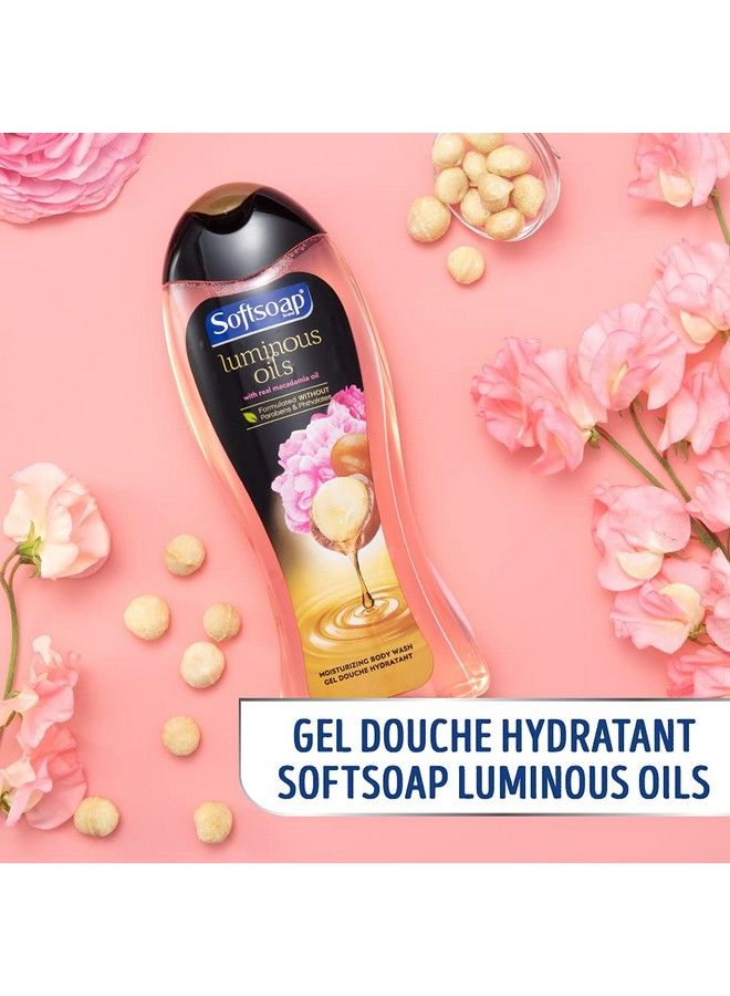 Softsoap Moisturizing Body Wash Luminous Oils Macadamia Oil & Peony 20 Fluid Ounce - Image 4