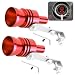 ijuicy 2 PCS Car Turbo Whistle Exhaust Muffler Pipe Whistle Turbo Sound Whistle Exhaust Muffler Aluminum Car Turbo Sound Simulator Universal Modification Accessories for Most Cars Red M - Image 2