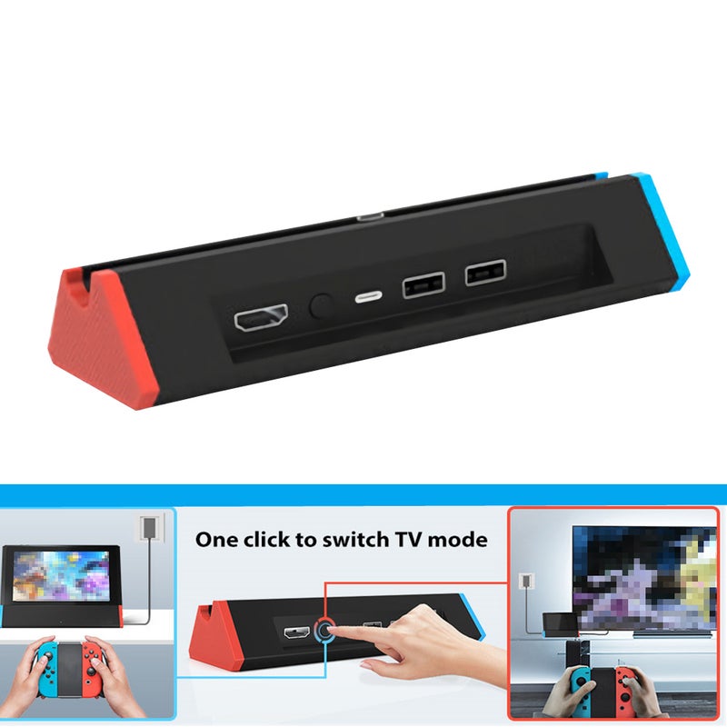 TV Dock for Nintendo Switch/Switch OLED, Portable TV Dock Compatible With 4K HD Adapter/Type C Port/USB Port for Nintendo Switch(Normal Model) - Image 1