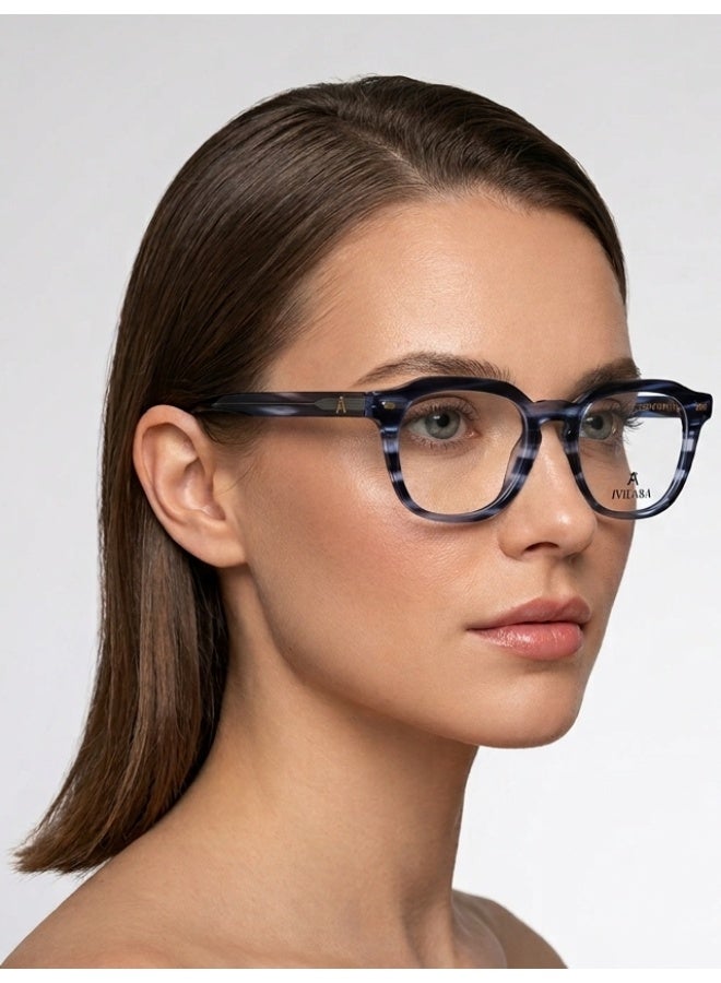 IVILARA QM8850_C6 High-End Acetate Uni-Sex Eyeglasses (Blue) - Image 1