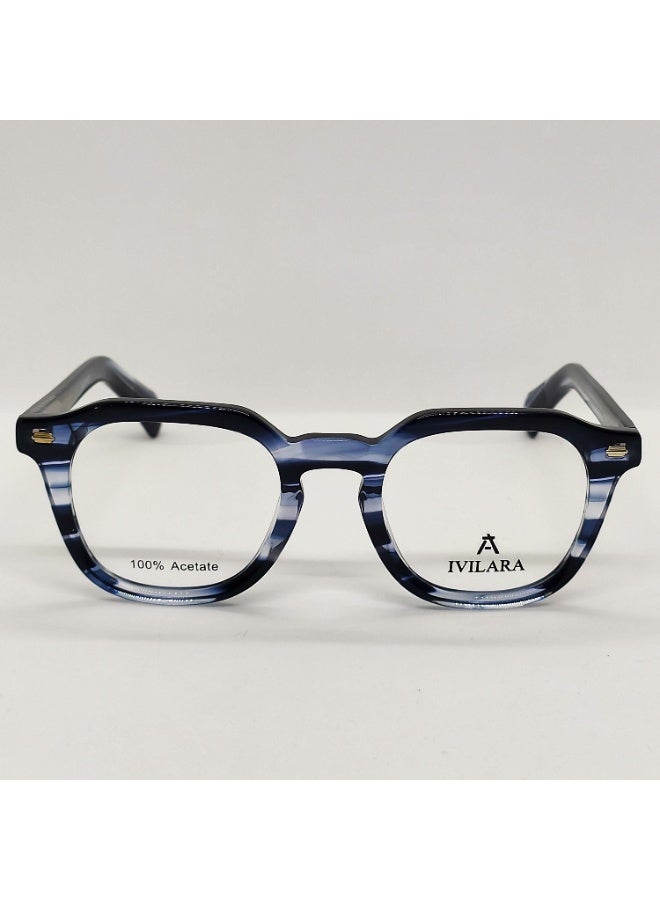 IVILARA QM8850_C6 High-End Acetate Uni-Sex Eyeglasses (Blue) - Image 3