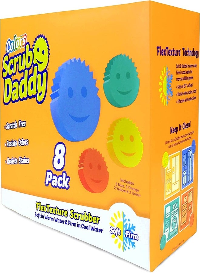 Scrub Daddy Sponges Set - Variety Colors - Scratch-Free Multipurpose Dish Sponge - BPA Free & Made with Polymer Foam - Stain & Odor Resistant Kitchen Sponge (8 Count) - Image 2