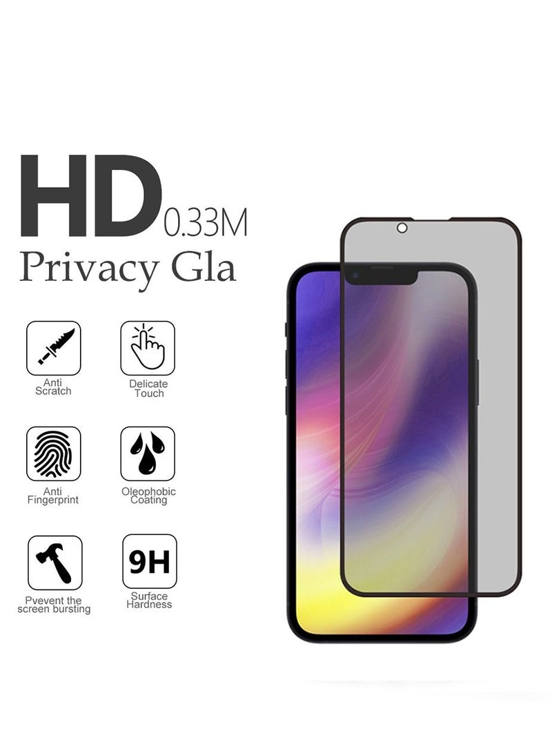 BORTONY 2 Pack Privacy Anti-Spy Tempered Glass Screen Protector For iPhone 13 Pro Max 6.7 Inch Black - Image 3