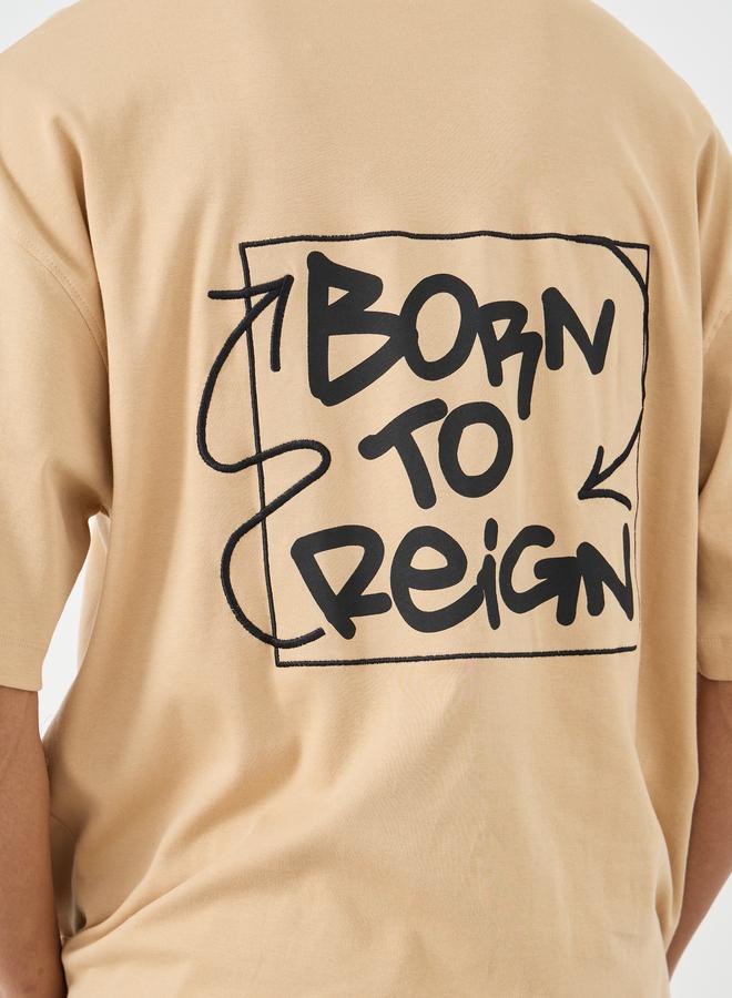 Styli Graphic Print Applique Boxy Fit T-Shirt - Image 4