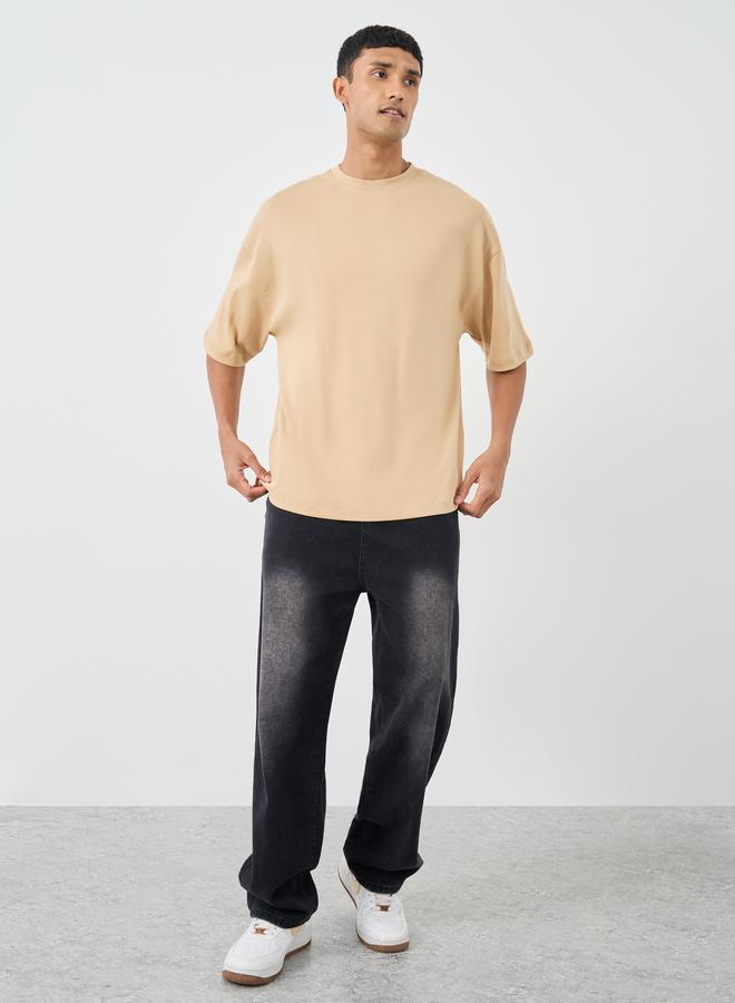 Styli Graphic Print Applique Boxy Fit T-Shirt - Image 2