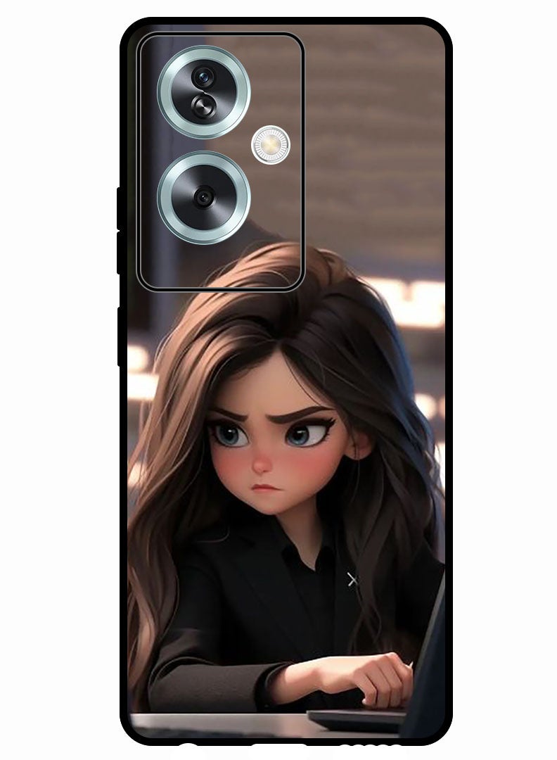 Theodor Protective Case Anti Scratch Shock Proof Bumper Cover For Oppo A79 5G Angry Girl - Image 1