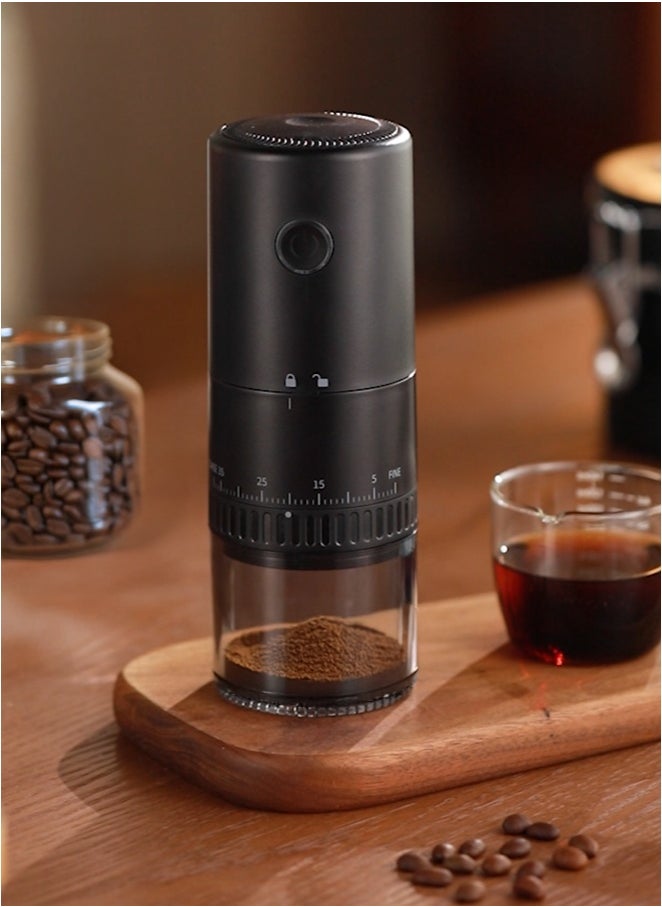TOSCANA U Portable Electric Coffee Grinder Rechargeable Black USB C 30W 120ml Capacity  - Image 1