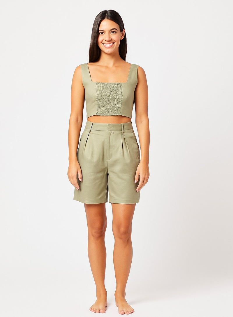 Ashita Fernandes Mid-Thigh, Tailored Relaxed Fit shorts  - Image 1