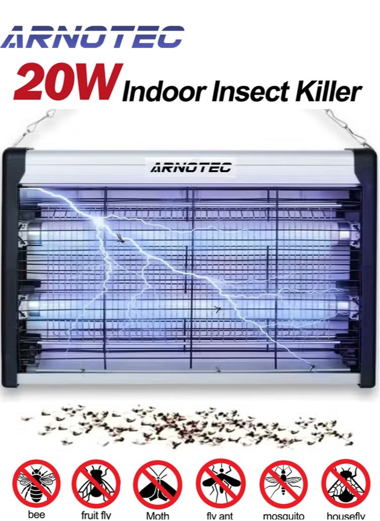 ARNOTEC Mosquito Killer lamp 20W Fly and Insect Killer UV Light Electric Bug Zapper,2500V Electric Mosquito Killer Fly Killer Wasp Killer with Detachable Hang for Home, Kitchen, Backyard, Camping  - Image 1