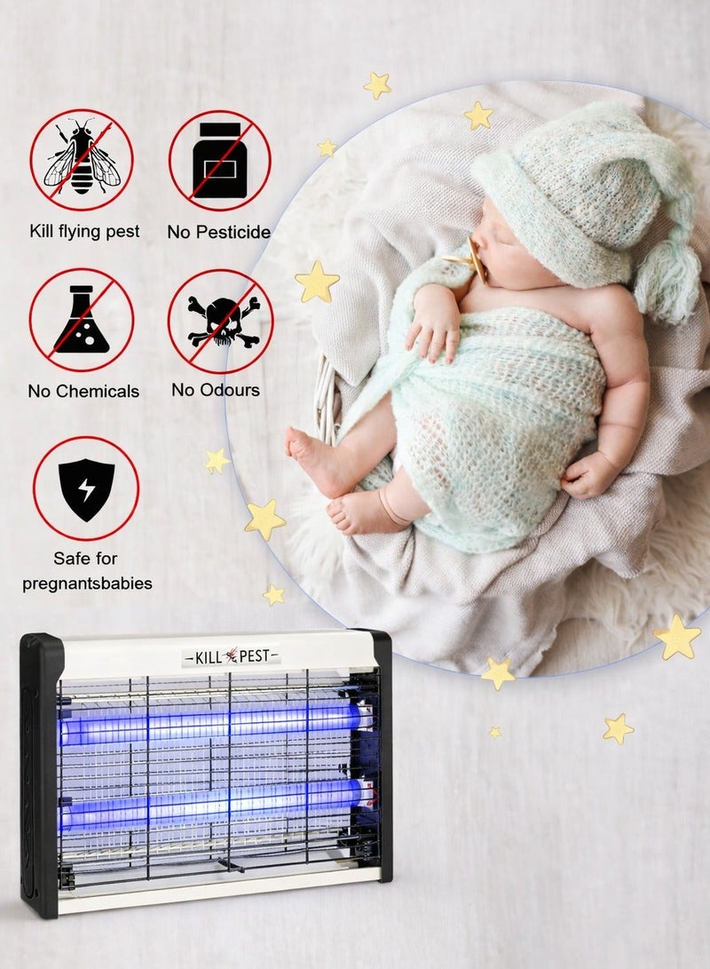 ARNOTEC 20W Electric Mosquito Killer Lamp, Dual UV Tube Bug Zapper, High-Voltage Grid, Chemical-Free Insect Killer for Indoor & Outdoor Areas, Home & Commercial Use - Image 5