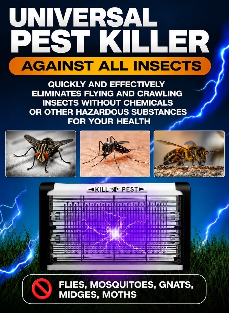ARNOTEC 20W Electric Mosquito Killer Lamp, Dual UV Tube Bug Zapper, High-Voltage Grid, Chemical-Free Insect Killer for Indoor & Outdoor Areas, Home & Commercial Use - Image 5