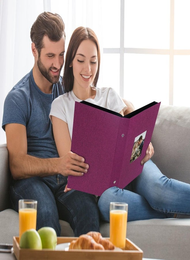 Artmag Fabric Photo Album 4x6 300 Large Capacity for Family Wedding Anniversary Linen Album Holds 300 Horizontal Photos (300 Pockets, Purple) - Image 5