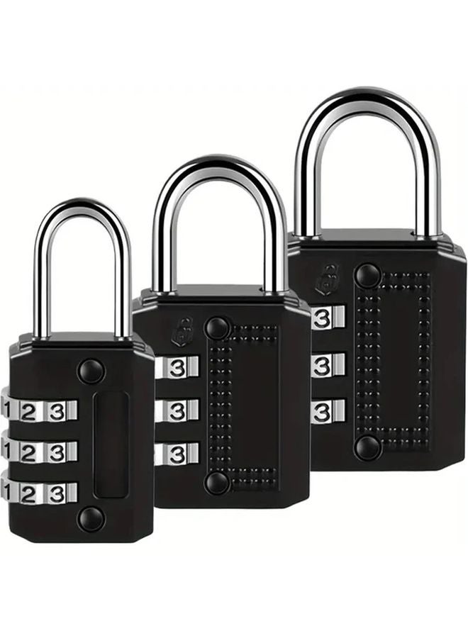 Large 3 Digit Metal Combination Lock Waterproof for Outdoor Storage Door Gym - Image 3