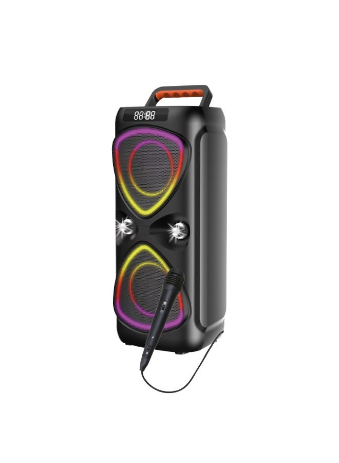 Torima مكبر صوت لاسلكي TORİMA D78 أسود – مكبر صوت بلوتوث محمول بصوت قوي وجهير عميق - Image 1