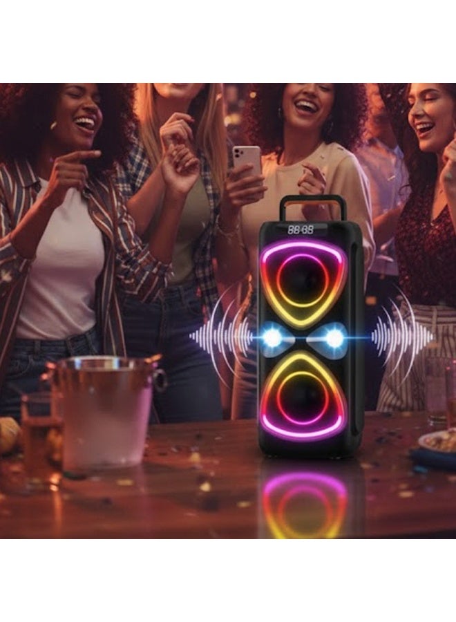 Torima مكبر صوت لاسلكي TORİMA D78 أسود – مكبر صوت بلوتوث محمول بصوت قوي وجهير عميق - Image 2