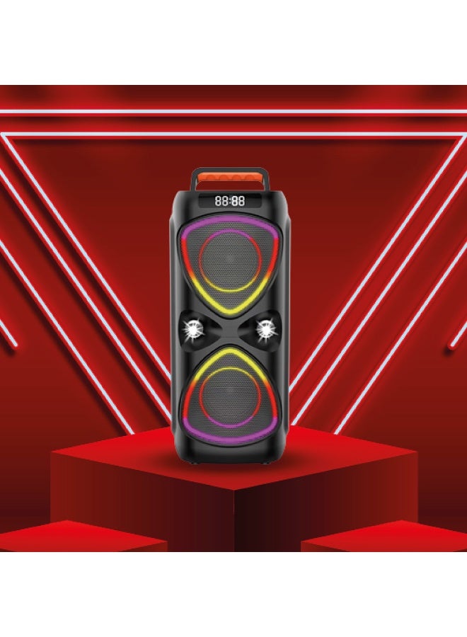 Torima مكبر صوت لاسلكي TORİMA D78 أسود – مكبر صوت بلوتوث محمول بصوت قوي وجهير عميق - Image 3