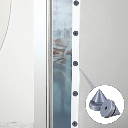Demissle 200 Pcs Rubber Door Silencer Door Anti Slam Silencer Hinge Metal Outlet Preventer Device Slam Stopper1/2 Inch Diameter for Metal Frame - Image 5