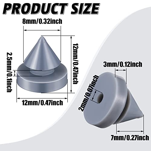 Demissle 200 Pcs Rubber Door Silencer Door Anti Slam Silencer Hinge Metal Outlet Preventer Device Slam Stopper1/2 Inch Diameter for Metal Frame - Image 2