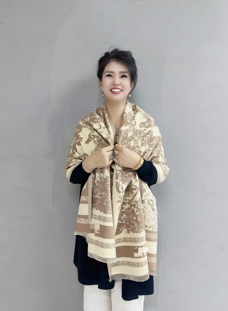 شال كشمير نسائي أنيق – وشاح باشمينا خفيف الوزن لأي مناسبة