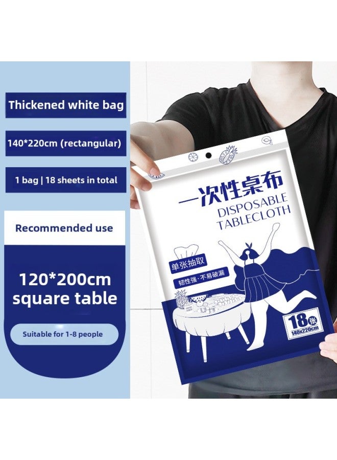 Customized OEM Thickened Disposable Tablecloth Waterproof And Oil-proof Packaging Takeaway Catering Restaurant Plastic Tablecloth-Color:Red-Specifications:140*220cm * 18  - Image 1