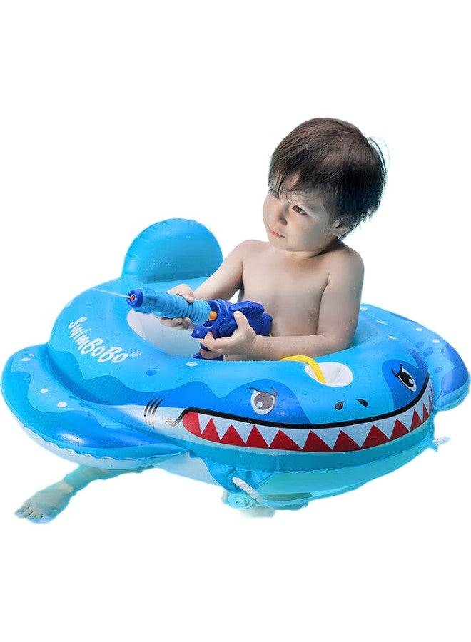 SwimBoBo Baby Swim Ring Cartoon Water Play Children With Water Gun Baby Boat Swimming Ring K2006S Shark Style - Image 3