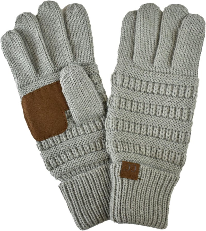 Unisex Cable Knit Winter Warm Anti-Slip Touchscreen Texting Gloves