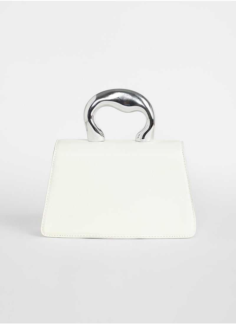 Haute Sauce - The Caldera Gloss Hand Bag - Chalk White - Image 1