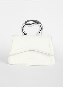 Haute Sauce The Caldera Gloss Hand Bag - Chalk White  - Image 5