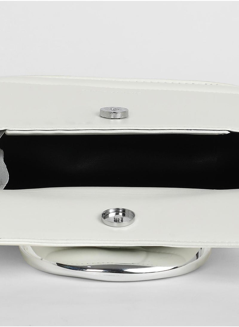 Haute Sauce - The Caldera Gloss Hand Bag - Chalk White - Image 1