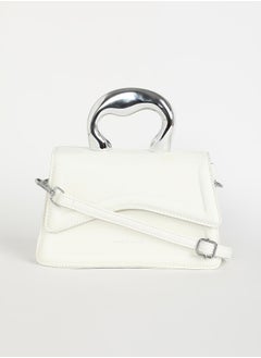 Haute Sauce The Caldera Gloss Hand Bag - Chalk White  - Image 4