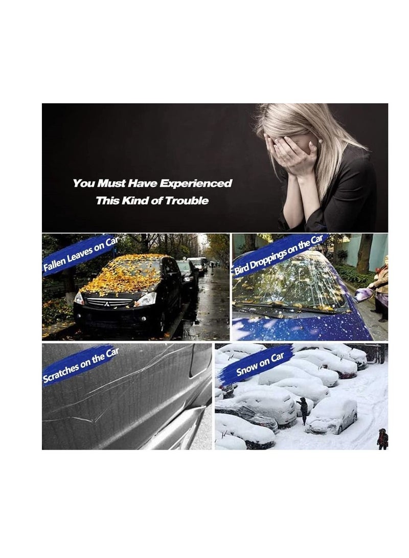 إيروريكس غطاء سيارة لسيارة الدفع الرباعي ، غطاء سيارة مع شريط عاكس مقاوم للماء في جميع الأحوال الجوية مانعة لتسرب الماء من الأشعة فوق البنفسجية والحماية من أشعة الشمس والغبار والثلج - Image 4