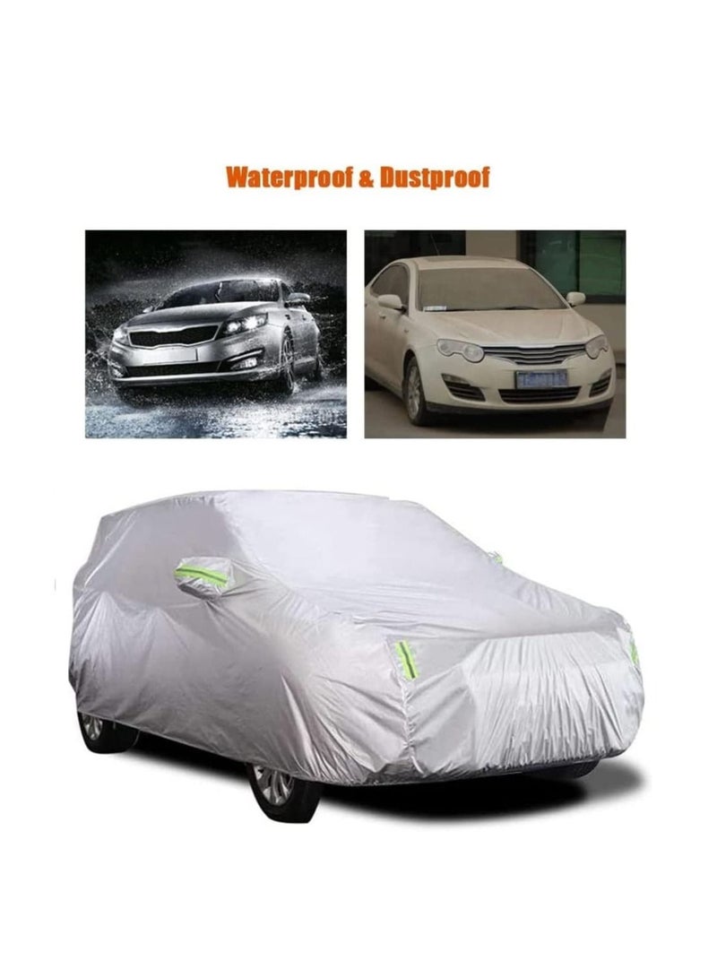 إيروريكس غطاء سيارة لسيارة الدفع الرباعي ، غطاء سيارة مع شريط عاكس مقاوم للماء في جميع الأحوال الجوية مانعة لتسرب الماء من الأشعة فوق البنفسجية والحماية من أشعة الشمس والغبار والثلج - Image 2