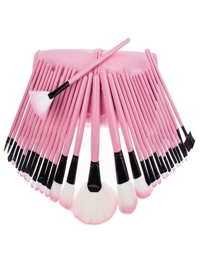ZemGlam Makeup Brush Set 24 Pcs, Makeup Brushes for Women & Girls, Eyeliner, Eye Shadow, Eye Brow,Wooden Handles with Pouch Case - Image 3