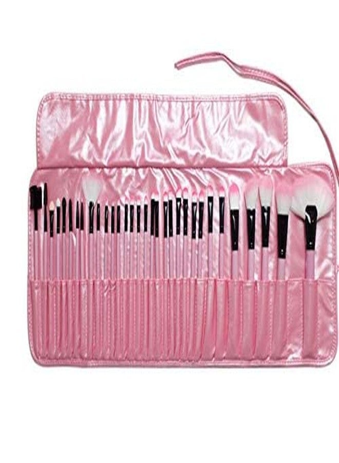 ZemGlam Makeup Brush Set 24 Pcs, Makeup Brushes for Women & Girls, Eyeliner, Eye Shadow, Eye Brow,Wooden Handles with Pouch Case - Image 2