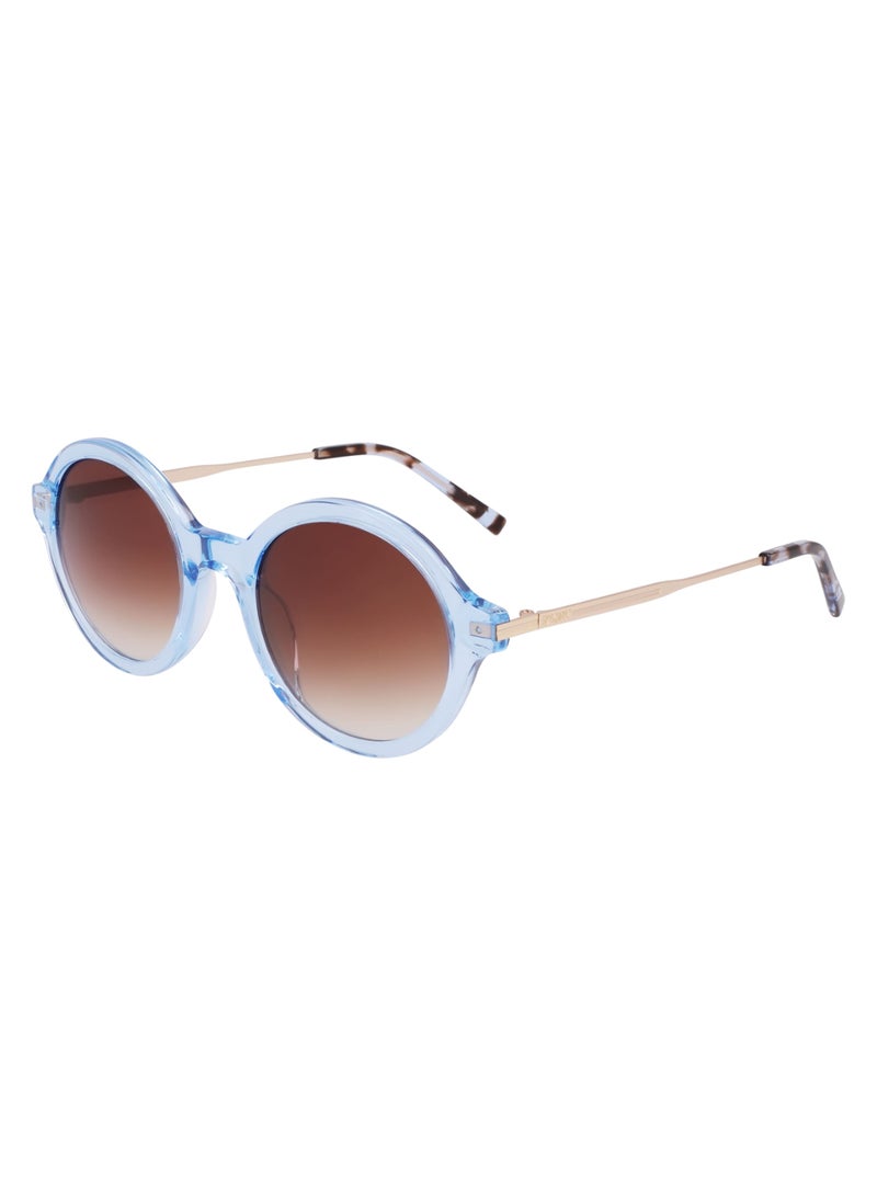DKNY FULL RIM METAL ACETATE DKNY SUN DK714S 5122 (418) CRYSTAL ICE BLUE - Image 1