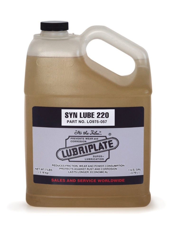 L0975-057; SYN LUBE 220; HIGH PERFORMANCE, ZINC-FREE SYNTHETIC FLUIDS FOR INDUSTRIAL MACHINE APPLICATIONS.; CARTON, 1 GALLON JUGS    LUBRIPLATE