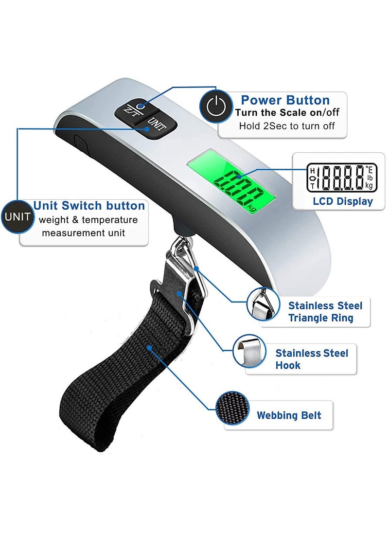 RollsTimi  LCD Digital Luggage Scale Portable Handheld Suitcase Scale 110 lbs/50kg  - Image 2