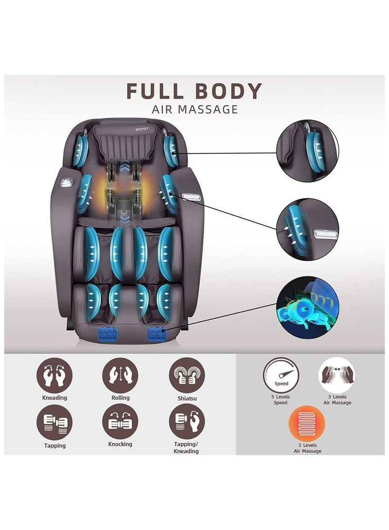 Organized Home iRest Massage Chair Full Body Zero Gravity Recliner with AI Voice Control Handrail Shortcut Key SL Track Bluetooth Yoga Stretching Foot Rollers Airbags Heating  - Image 4